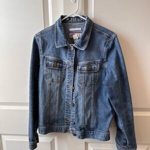 Old Navy Dark Blue Jean Jacket Sz. L Stretch